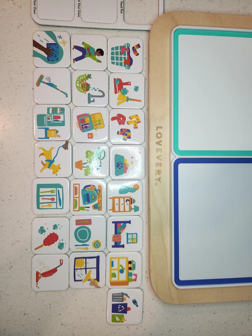 Lovevery Daily Helper Board - Magnetic Routine Chart (From The Connector Set)